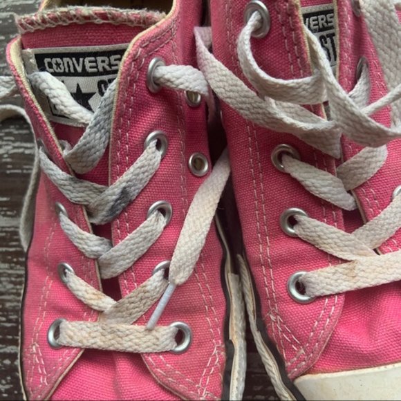 Girls Pink Converse Sneakers - Picture 11 of 15